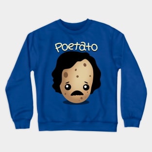 Poetato Funny Retro Vintage Edgar Allan Poe Cute Kawaii Potato Funny Pun Crewneck Sweatshirt